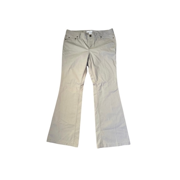 Ann Taylor Loft Beige Flared Pants New with Tags casual comfy - Picture 1 of 4